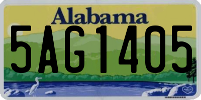 AL license plate 5AG1405