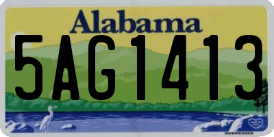 AL license plate 5AG1413