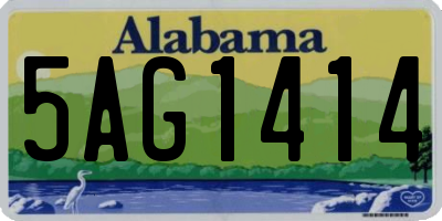 AL license plate 5AG1414