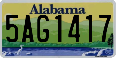 AL license plate 5AG1417