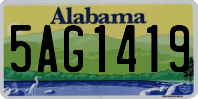 AL license plate 5AG1419