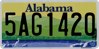 AL license plate 5AG1420
