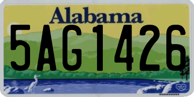 AL license plate 5AG1426