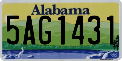 AL license plate 5AG1431