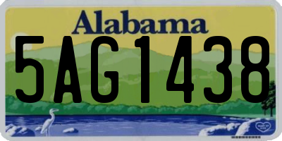 AL license plate 5AG1438
