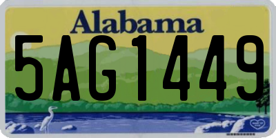 AL license plate 5AG1449