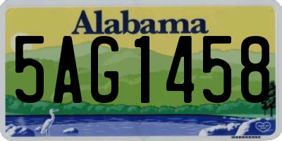AL license plate 5AG1458