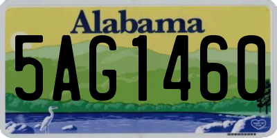 AL license plate 5AG1460