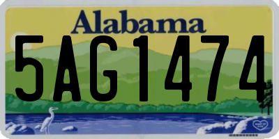 AL license plate 5AG1474