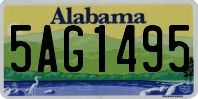 AL license plate 5AG1495