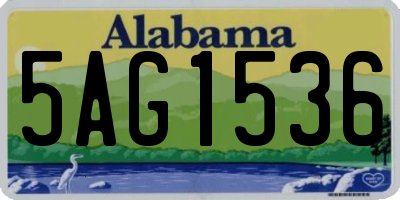 AL license plate 5AG1536