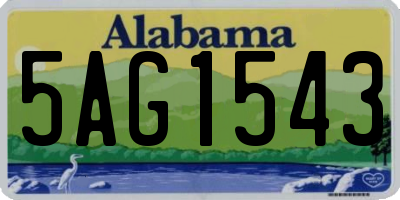 AL license plate 5AG1543