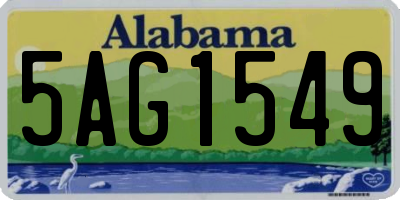 AL license plate 5AG1549