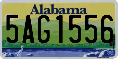 AL license plate 5AG1556