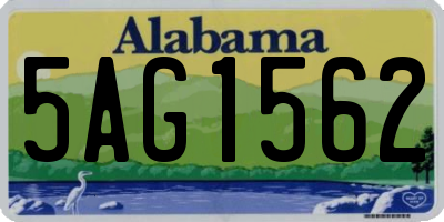 AL license plate 5AG1562