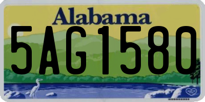 AL license plate 5AG1580