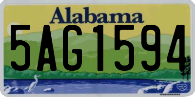 AL license plate 5AG1594