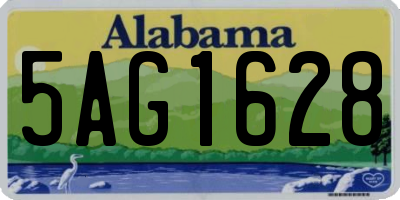 AL license plate 5AG1628