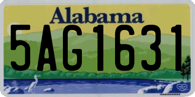 AL license plate 5AG1631