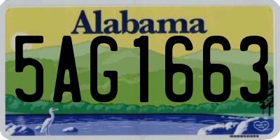 AL license plate 5AG1663