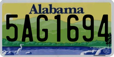 AL license plate 5AG1694