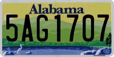 AL license plate 5AG1707