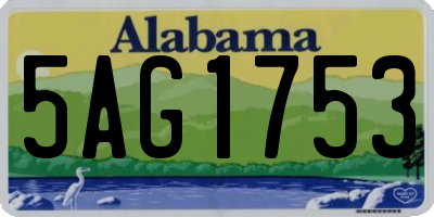 AL license plate 5AG1753
