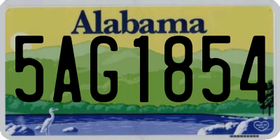 AL license plate 5AG1854