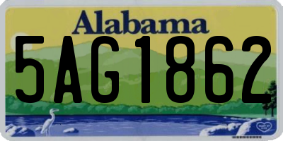 AL license plate 5AG1862