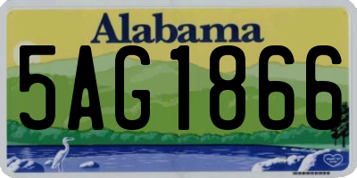 AL license plate 5AG1866