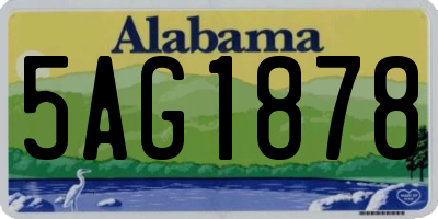AL license plate 5AG1878