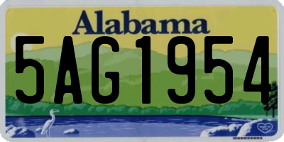 AL license plate 5AG1954