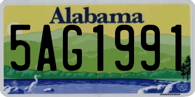 AL license plate 5AG1991