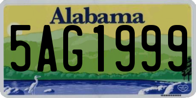 AL license plate 5AG1999
