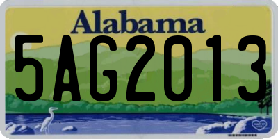 AL license plate 5AG2013