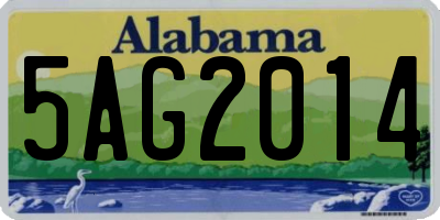 AL license plate 5AG2014