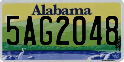 AL license plate 5AG2048
