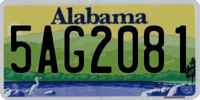 AL license plate 5AG2081