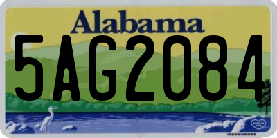 AL license plate 5AG2084