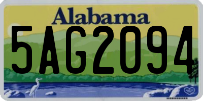 AL license plate 5AG2094