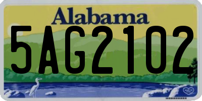 AL license plate 5AG2102