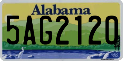 AL license plate 5AG2120