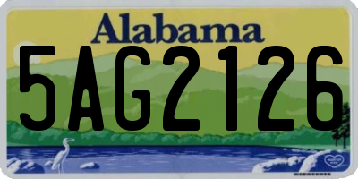 AL license plate 5AG2126