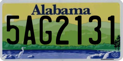 AL license plate 5AG2131