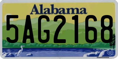 AL license plate 5AG2168