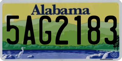 AL license plate 5AG2183