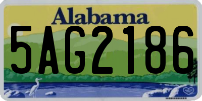 AL license plate 5AG2186