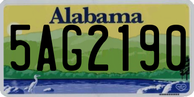 AL license plate 5AG2190