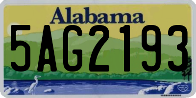 AL license plate 5AG2193
