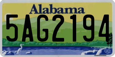 AL license plate 5AG2194